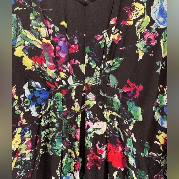 Anthropologie Maeve Black Floral Dress - Picture 10 of 12